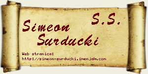 Simeon Surdučki vizit kartica